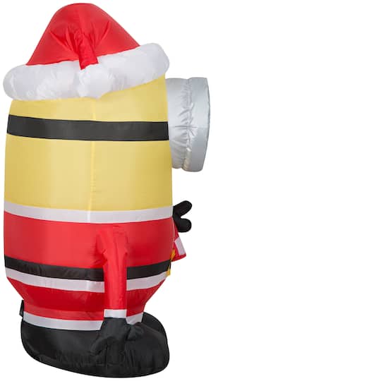 3.5ft. Airblown® Inflatable Universal Minion Stuart Licking Candy Cane Christmas Lights Décor